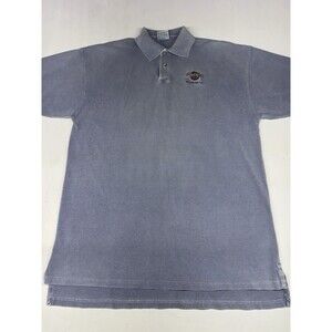 VTG Hard Rock Cafe Polo Shirt Washington DC Men's XL Blue Embroidered Logo